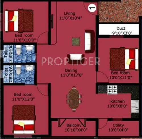DS Sparkles Shree (3BHK+2T (1,470 sq ft) 1470 sq ft)