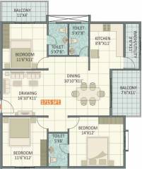 Ruchira Iris (3BHK+3T (1,715 sq ft) 1715 sq ft) Ruchira Iris (3BHK+3T (1,715 sq ft) 1715 sq ft)
