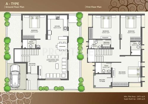 BR Siddharth Lifestyle Homes (4BHK+4T (2,284 sq ft) 2284 sq ft)