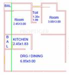 Floor Plan (2BHK+1T) Morya Group Morya House Floor Plan (2BHK+1T)