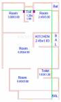 Floor Plan (3BHK+2T) Morya Group Morya House Floor Plan (3BHK+2T)