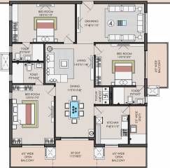Sri Aditya Athena (3BHK+3T (2,435 sq ft) + Pooja Room 2435 sq ft)