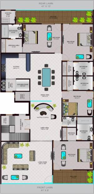 Lord Krishna Royal Floors (4BHK+4T (3,200 sq ft) + Pooja Room 3200 sq ft)