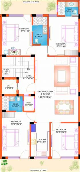 Lord Krishna Royal Floors 3 (4BHK+3T (1,800 sq ft) 1800 sq ft)