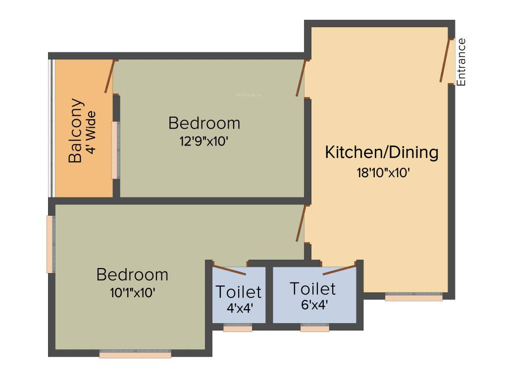 Mondal Sunrise Apartment (2BHK+2T (701 sq ft) 701 sq ft)