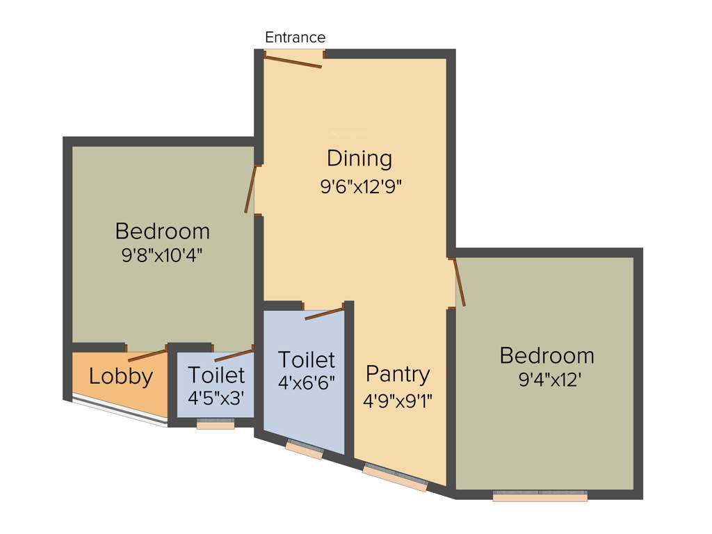 Ganpati Teen Kanya (2BHK+2T (583 sq ft) 583 sq ft)