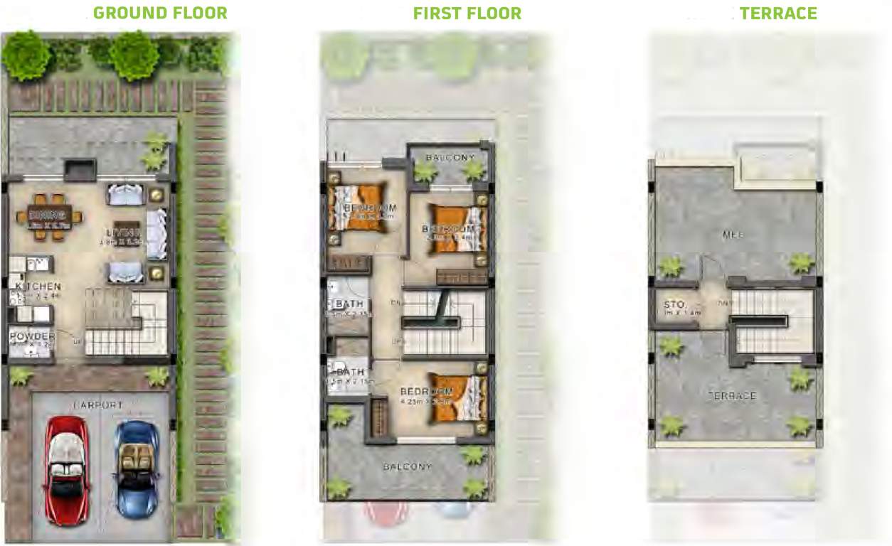 Damac Aquilegia At Akoya Oxygen Cavalli Villas Phase 2 (3BHK+3T (2,143 sq ft) 2143 sq ft)