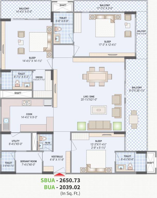 Felicity Aventura (3BHK+3T (2,650.73 sq ft) + Servant Room 2650.73 sq ft) Felicity Aventura (3BHK+3T (2,650.73 sq ft) + Servant Room 2650.73 sq ft)