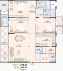 Felicity Aventura (3BHK+3T (2,543.96 sq ft) + Servant Room 2543.96 sq ft) Felicity Aventura (3BHK+3T (2,543.96 sq ft) + Servant Room 2543.96 sq ft)