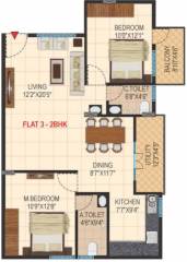 Green Leaf Ishanvi Green Leaf (2BHK+2T (1,206 sq ft) 1206 sq ft)