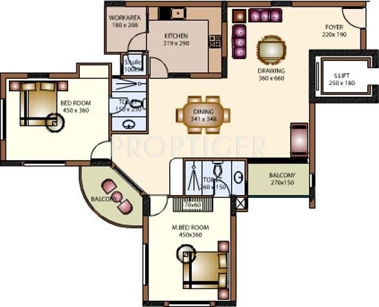 National Excellency (2BHK+2T (1,495 sq ft) 1495 sq ft)