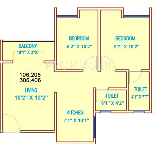 Maple Aapla Ghar Shikrapur (2BHK+2T (706 sq ft) 706 sq ft)