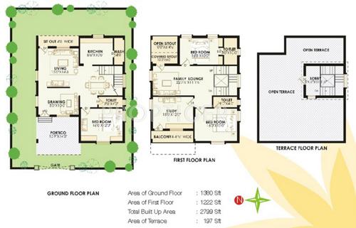 NSR Maple Springs (3BHK+3T (2,799 sq ft)   Study Room 2799 sq ft)