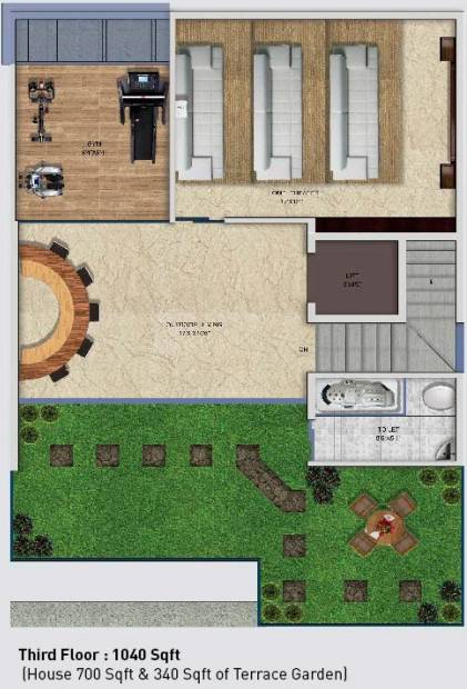 Eternity Tathva (4BHK+4T (4,135 sq ft) + Servant Room 4135 sq ft)