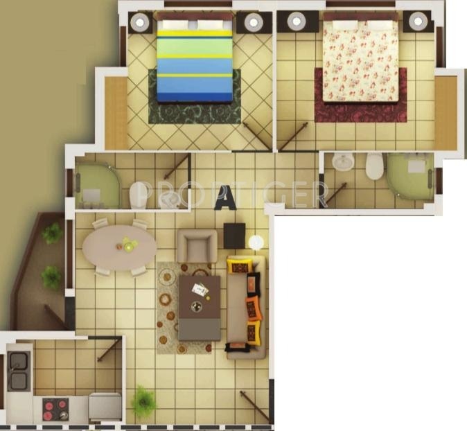 Daffodil Hives (2BHK+2T (958 sq ft) 958 sq ft) Daffodil Hives (2BHK+2T (958 sq ft) 958 sq ft)