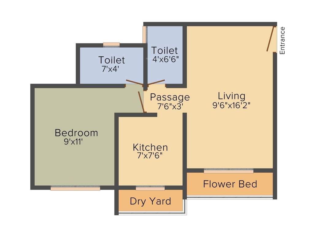 Ekta Parksville Phase III (1BHK+1T (630 sq ft) 630 sq ft)