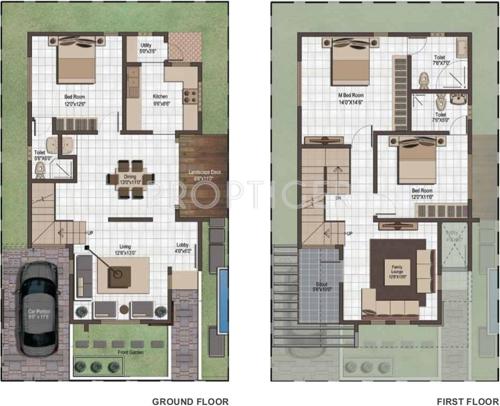 Aurelia Palm Vistas (3BHK+3T (1,950 sq ft) 1950 sq ft)