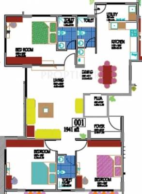Narayan Leo (3BHK+3T (1,941 sq ft) 1941 sq ft)