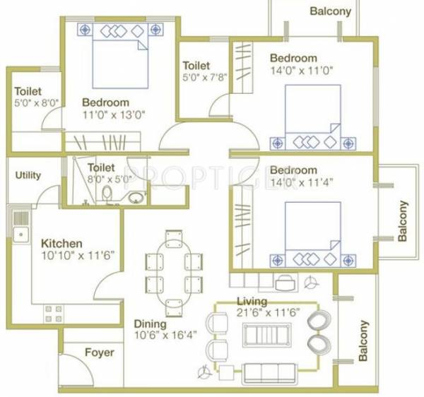 Spectra Sylvan (3BHK+3T (1,500 sq ft) 1500 sq ft)