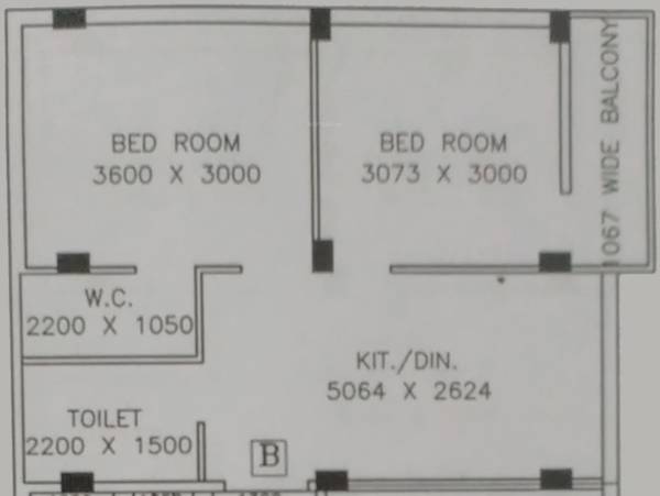 Siddhi Vinayak Apartment 4 (2BHK+2T (716 sq ft) 716 sq ft)