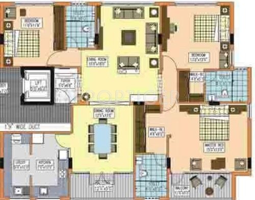 Krishvi La Palma (3BHK+3T (1,830 sq ft) 1830 sq ft)