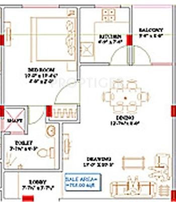 GHP Swaran (2BHK+2T (1,050 sq ft) 1050 sq ft)