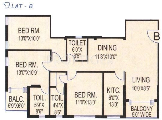 Daffodil Divine Bliss (3BHK+3T (1,692 sq ft) 1692 sq ft) Daffodil Divine Bliss (3BHK+3T (1,692 sq ft) 1692 sq ft)