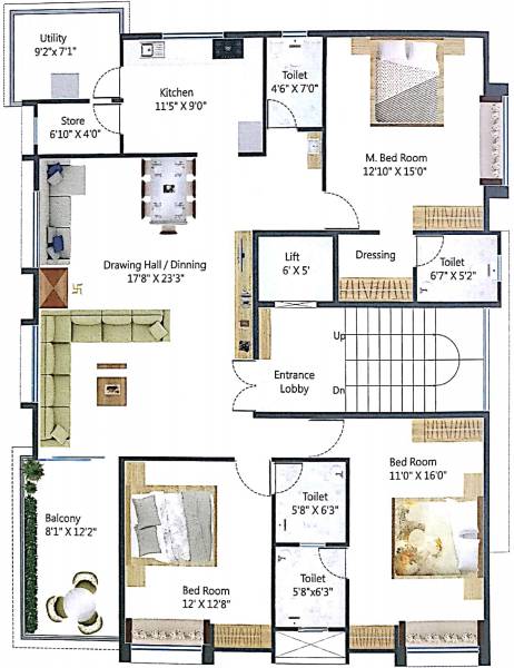 Gandhi Arcadia (3BHK+4T (1,950 sq ft) + Pooja Room 1950 sq ft) Gandhi Arcadia (3BHK+4T (1,950 sq ft) + Pooja Room 1950 sq ft)