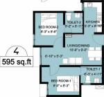 Arun Ratika II (2BHK+2T (595 sq ft) 595 sq ft) Arun Ratika II (2BHK+2T (595 sq ft) 595 sq ft)