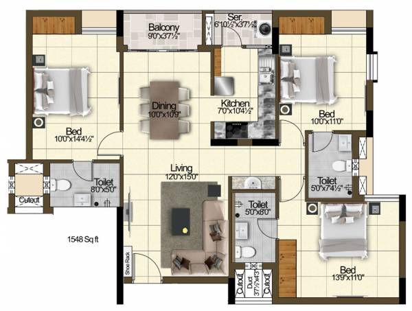 floorPlan of Maruthi Sindur Pushpavanam