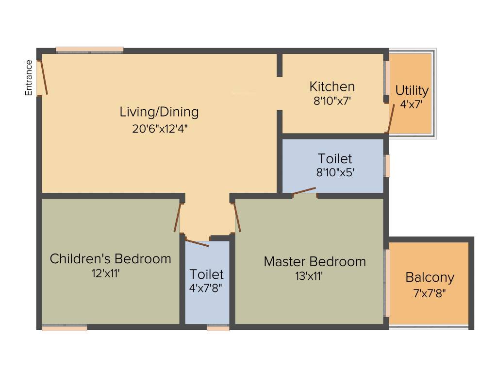 Sanjeevini Sanctuary (2BHK+2T (1,062 sq ft) 1062 sq ft)