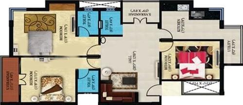 Quince Liveras (3BHK+3T (1,128.70 sq ft) 1128.7 sq ft)