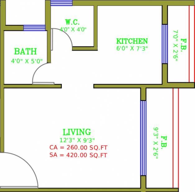 Seven Satyam Plaza (1RK+1T (420 sq ft) 420 sq ft)