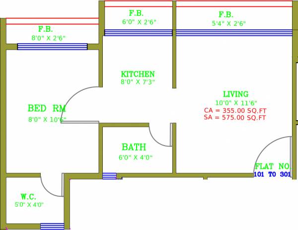 Seven Satyam Plaza (1BHK+1T (575 sq ft) 575 sq ft)