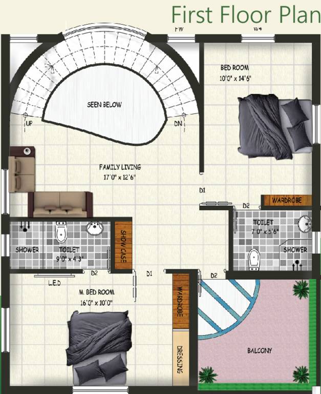 RR Gokulam (3BHK+3T (2,150 sq ft) 2150 sq ft)