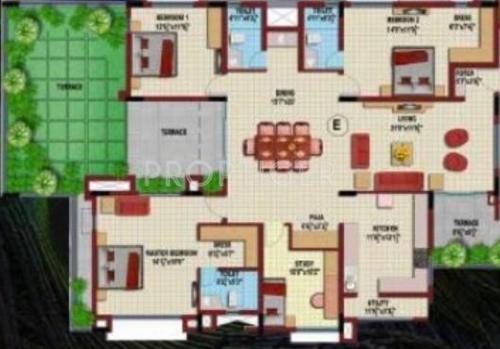 Coromandel Coral Krishna (3BHK+3T (3,143 sq ft) 3143 sq ft)