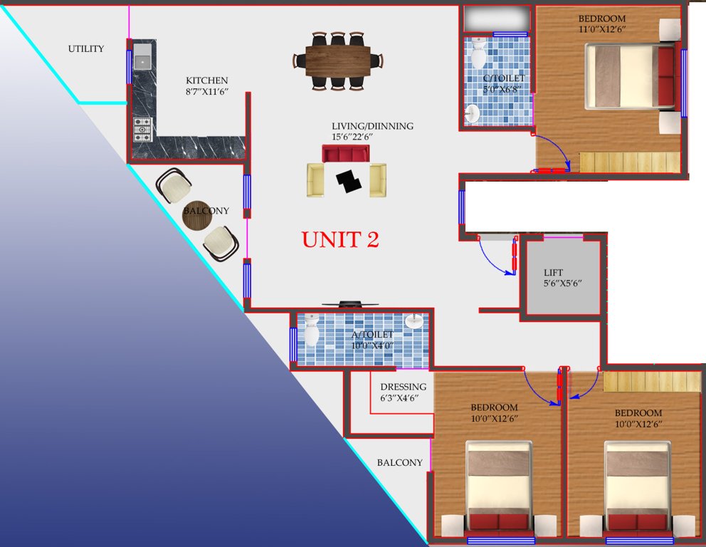 A Knight Swasthall (3BHK+2T (1,505 sq ft) 1505 sq ft)