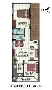 9 Sq Ft 2 Bhk Floor Plan Image Avittam Homes Sekkizhar Available For Sale Proptiger Com