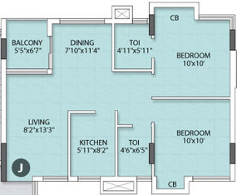 Rishi Ventoso (2BHK+2T (1,067 sq ft) 1067 sq ft) Rishi Ventoso (2BHK+2T (1,067 sq ft) 1067 sq ft)