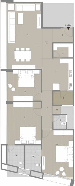 United Ishwar Magna (3BHK+3T (1,270.14 sq ft) 1270.14 sq ft)