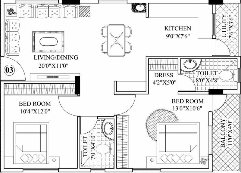 Mashri Prajavani (2BHK+2T (695 sq ft) 695 sq ft)