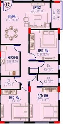 Arihant Viento (3BHK+3T (1,675 sq ft) 1675 sq ft) Arihant Viento (3BHK+3T (1,675 sq ft) 1675 sq ft)