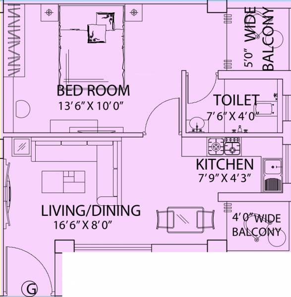 Gourisut Green Woods (1BHK+1T (441 sq ft) 441 sq ft)