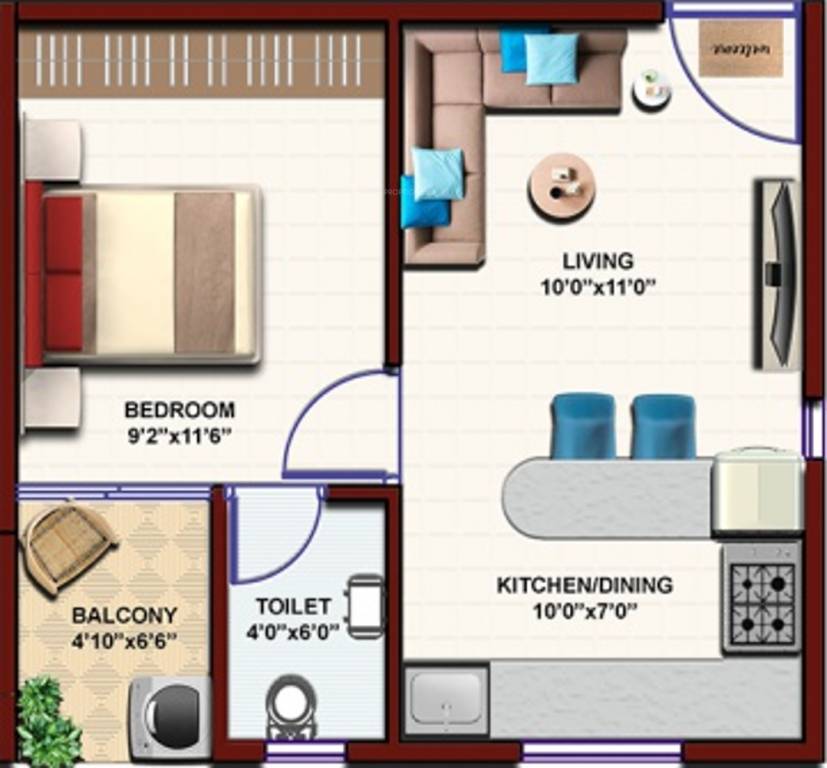 Bavisha Urban Homes Phase II (1BHK+1T (478 sq ft) 478 sq ft) Bavisha Urban Homes Phase II (1BHK+1T (478 sq ft) 478 sq ft)