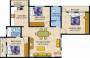 Floor Plan (3BHK+3T) Vintage Shelters Vintage Blosoom Floor Plan (3BHK+3T)