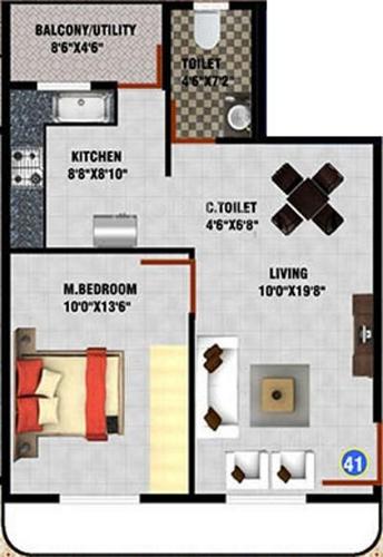 DS DSMAX SHERWOOD (1BHK+1T (733 sq ft) 733 sq ft) DS DSMAX SHERWOOD (1BHK+1T (733 sq ft) 733 sq ft)