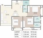 Nilkanth Amrut (3BHK+3T (787.92 sq ft) 787.92 sq ft)