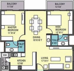 Pristine Meadows (2BHK+2T (1,278 sq ft) 1278 sq ft)