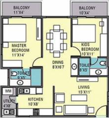 Pristine Meadows (2BHK+2T (1,144 sq ft) 1144 sq ft)