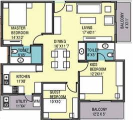 Pristine Meadows (2BHK+2T (1,365 sq ft) 1365 sq ft)